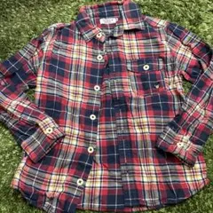 DOUBLE.B チェック柄 長袖シャツ 120cm