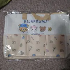 リラックマ　こもれびキャンプ　5ポケット付き保冷バッグ　エコバック