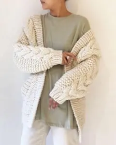 TODAYFUL ケーブルニットカーディガン 38