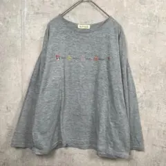MM.I.T-CLUB ロンＴ 刺繍 Free グレー オールシーズン