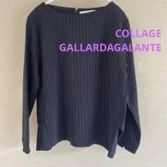 COLLAGE GALLARDAGALANTE　ブラウス　ネイビー　ストライプ柄