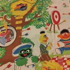 セサミストリート ウエスタン柄 ヴィンテージ シーツ SESAME STREET - セサミストリート ビンテージシーツの通販 by まめ