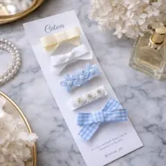 【No.26】ベビー キッズ リボン ヘアゴム ヘアクリップ 出産祝い