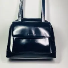 美品　GUCCI エナメル　バンブー　ショルダーバッグ　トートバッグ　ネイビー