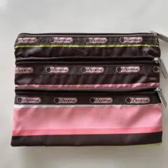LeSportsac ポーチ 多彩なストライプ