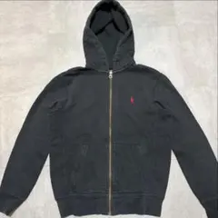 【POLO RALPH LAUREN】フルジップパーカー ブラック 赤ポニー刺繍
