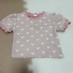 Favon バースディ　ハート柄 ピンク　Tシャツ 90サイズ