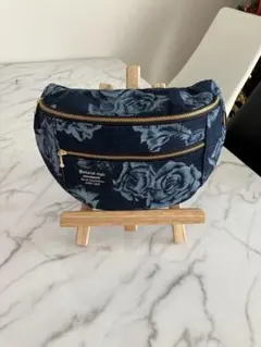 942 花柄デニムボディバッグ ハンドメイド