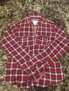 ☆美品☆アバクロ　赤チェックシャツ