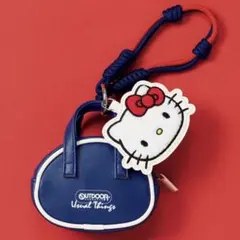 リンネル 3月号付録 ハローキティOUTDOOR ミニ顔形ポーチチャームセット