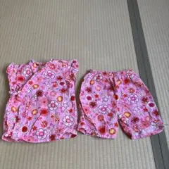 花柄ピンク甚平 110cm