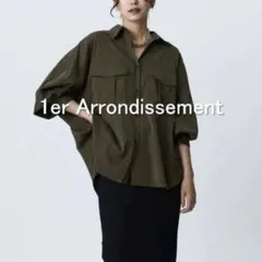 美品⭐️1er Arrondissement キュプラストレッチオーバーシャツ　Mのサムネイル