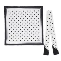 送料込⭐️ アンコキーヌ　ドット 柄　シルクスカーフ 2枚組