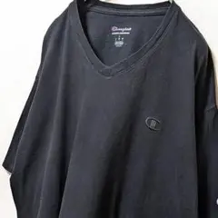 チャンピオンChampionロゴ刺繍 Tシャツ ブラック 黒 L 古着