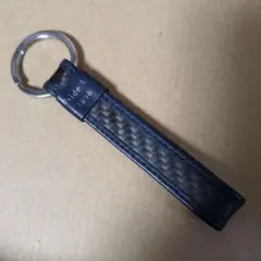 hide k 1896 キーホルダー カーボン レザー ネイビー
