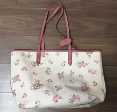 華やかな花柄 COACH リバーシブル シティ トート