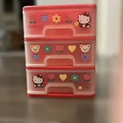 ハローキティ 3段収納ボックス