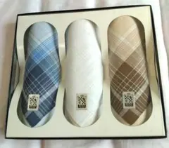 日本製 綿100% ハンカチ 3枚セット メンズ 紳士