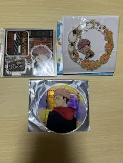 呪術廻戦　虎杖悠仁　アクリルスタンド　コースター　キーホルダー　3点