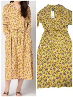 ニコアンド×ケイタマルヤマ　小花柄ロングワンピース　新品タグ付き　コラボM