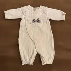 petit main レース付きロンパース 50-70