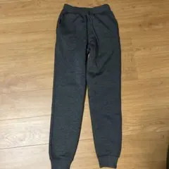 【used美品】UNIQLOヒートテックボアスウェットパンツダークグレー丈長xs