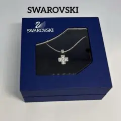 週末SALE 美品 Swarovski クロス型ネックレス