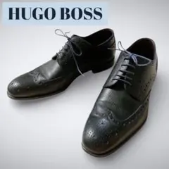 HUGO BOSS ヒューゴボス　ウィングチップ ビジネスシューズ　ネイビーのサムネイル