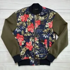 ZARA MAN ザラマン ボタニカル柄 ボンバージャケット S 花柄 ブルゾン