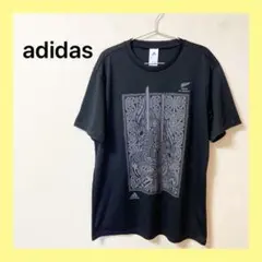 ☆adidas アディダスマオリデザイン 半袖Tシャツ 黒サイズ2XO