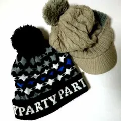 冬用ニット帽2点セット