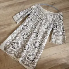 GRACE CONTINENTAL 七分袖レースワンピース　36サイズ