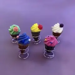 ミニチュアアイスクリームコーン　５個セット
