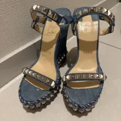 Christian Louboutin デニム ハイヒール37美品