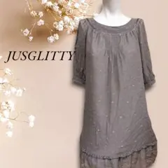 JUSGLITTY ジャスグリッティー　チュニック　レース　ブラウスのサムネイル