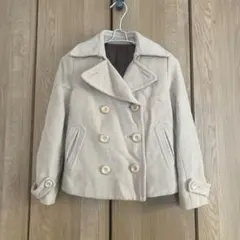 アンゴラ ウールコート ジャケット ダブルブレスト ベージュ アイボリー 綺麗め