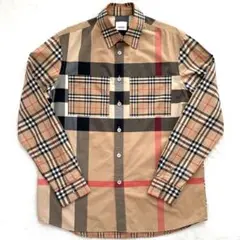 BURBERRYノバチェック　クレイジーパターン　ブロード　ドレス　シャツ　S