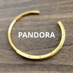 PANDORA　パンドラ シグネチャー ID バングル　18Kゴールド　刻印のサムネイル