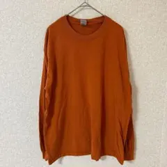 ギルダン 長袖 Tシャツ ロンT ウルトラコットン オレンジ L メンズ 無地のサムネイル
