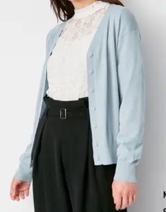 GU 新品・未使用　UVカットウォッシャブルVネックカーディガン　M