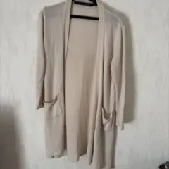 ロングカーディガン ベージュ　ファムズ