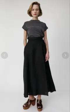 【美品】マウジー リネン WAIST TIE WRAP スカート 1のサムネイル