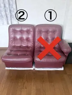 最終値下げ！】昭和レトロ レザー調 1人掛けソファ - メルカリ