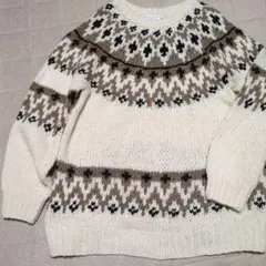 美品!!URBAN RESEARCH ノルディック柄ニットセーター Lサイズ