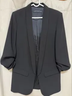 ZARA WOMAN ノーカラージャケット ブラック xs