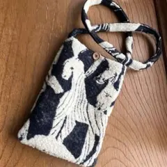 気まぐれ価格ミナペルホネンもこもこlife puzzleショルダー　ハンドメイド