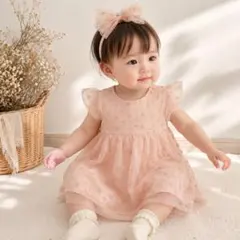 baby GAP 星柄 チュールワンピース 80cm 12-18M ピンクのサムネイル