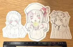 ミニ ハンドメイド イラスト 3点セット