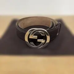 GUCCI ブラウンGGロゴベルト 専用袋付き
