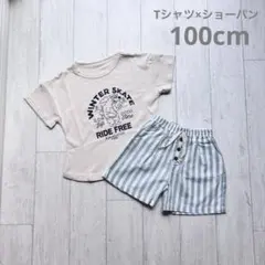 【新品】100cm 韓国ベビー　Tシャツ・ショートパンツ セット　15